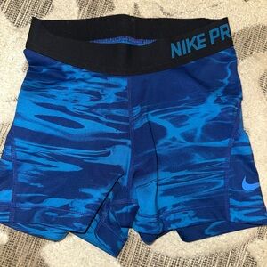 Nike Pro Dri-FIT Blue Athletic Shorts XS